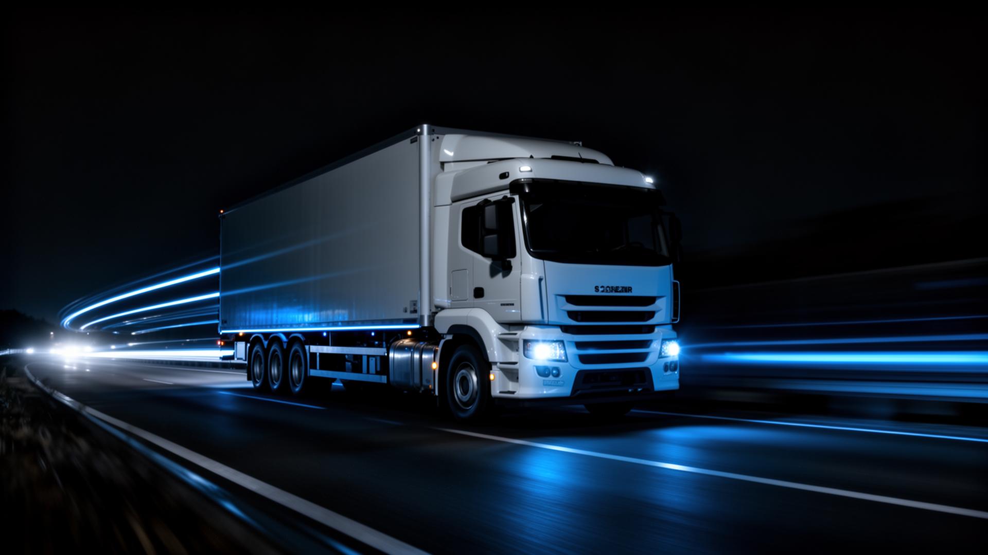 PBB Transport lastbil i rörelse